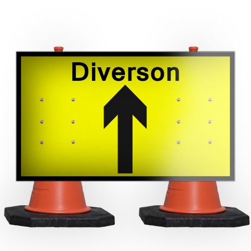 Diversion Ahead Cone Sign | Manchester Safety Services