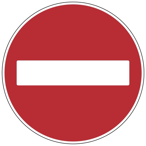 Temporary No Entry Plate 750mm | Manchester Safety Services