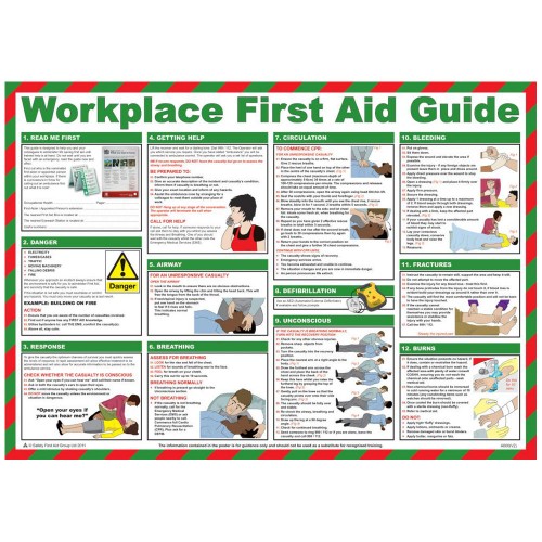 Workplace First Aid Guide Poster | Manchester Safety Services